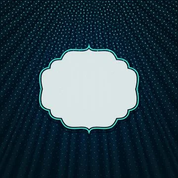 The frame on a blue textile background Stock Illustration