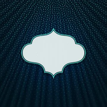 The frame on a blue textile background Stock Illustration