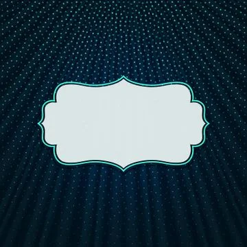 The frame on a blue textile background Stock Illustration