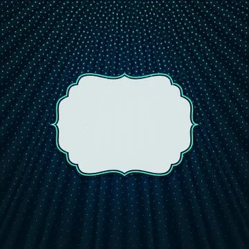 The frame on a blue textile background Stock Illustration
