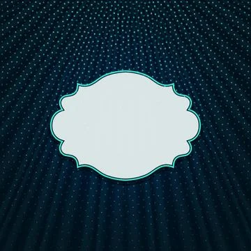 The frame on a blue textile background Stock Illustration