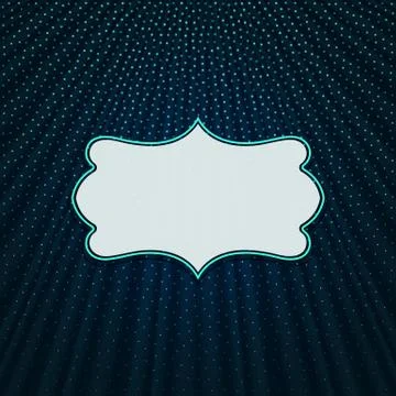 The frame on a blue textile background Stock Illustration