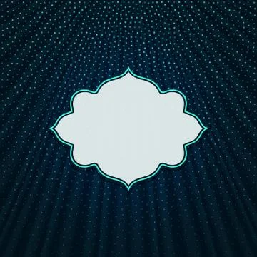 The frame on a blue textile background Stock Illustration