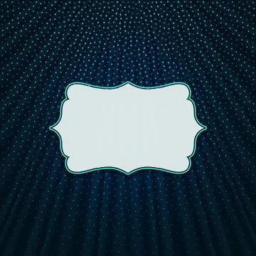 The frame on a blue textile background Stock Illustration