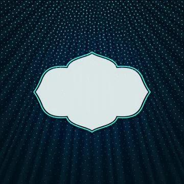 The frame on a blue textile background Stock Illustration