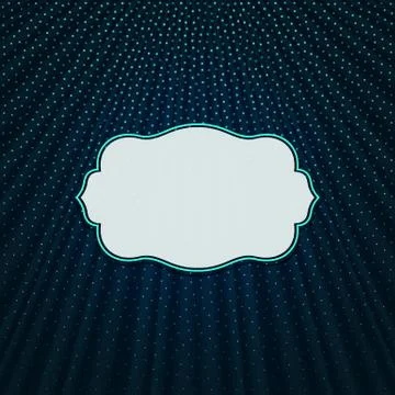 The frame on a blue textile background Illustrazione stock
