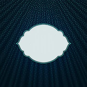 The frame on a blue textile background Stock Illustration