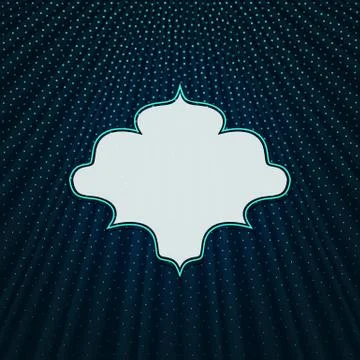 The frame on a blue textile background Stock Illustration