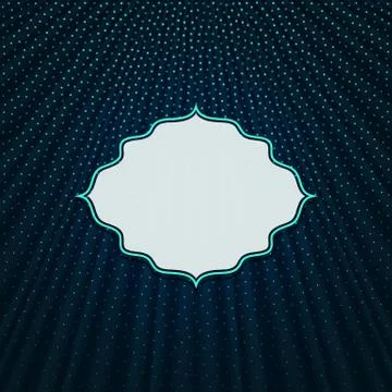 The frame on a blue textile background Stock Illustration