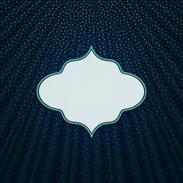 The frame on a blue textile background Stock Illustration