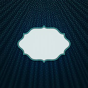 The frame on a blue textile background Stock Illustration