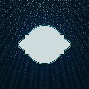 The frame on a blue textile background Stock Illustration