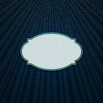 The frame on a blue textile background Stock Illustration