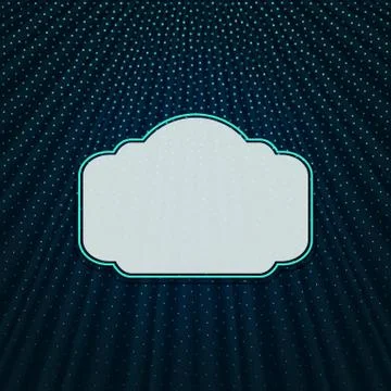 The frame on a blue textile background Stock Illustration