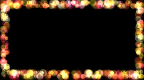 The frame of bokeh on a black background Stock Footage 989235