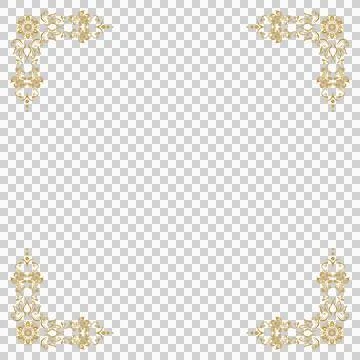 Frame border and divider luxury gold vintage decoration element isolated Stockillustratie