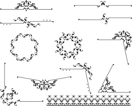 Frame border design Illustrazione stock