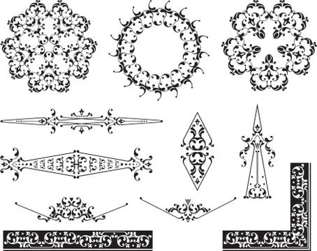 Frame border design Stock Illustration