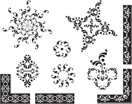 Frame border design Stock Illustration