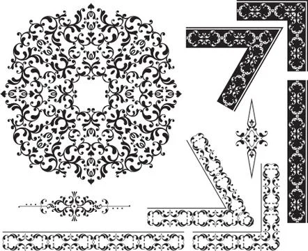 Frame border design Illustrazione stock