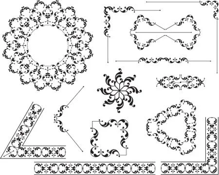 Frame border design Stock Illustration