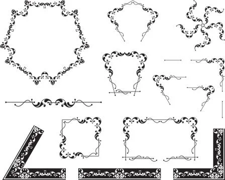 Frame border design Illustrazione stock