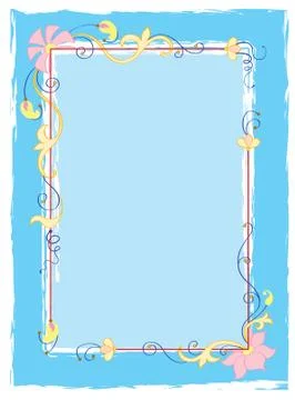 Frame border design Stock Illustration