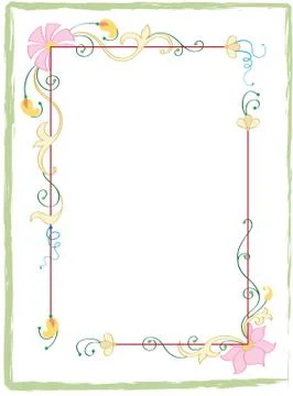 Frame border design Stock Illustration