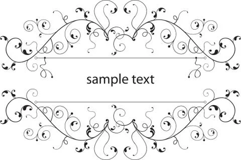 Frame border design Illustrazione stock