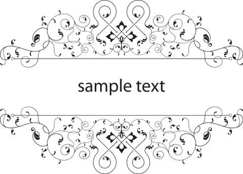 Frame border design Stock Illustration
