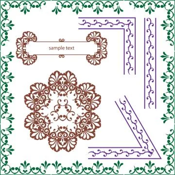 Frame border design Stock Illustration