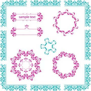 Frame border design Stock Illustration