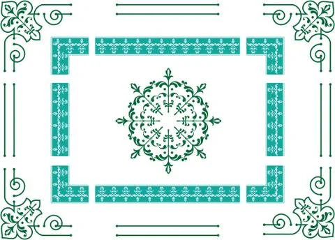 Frame border design Stock Illustration
