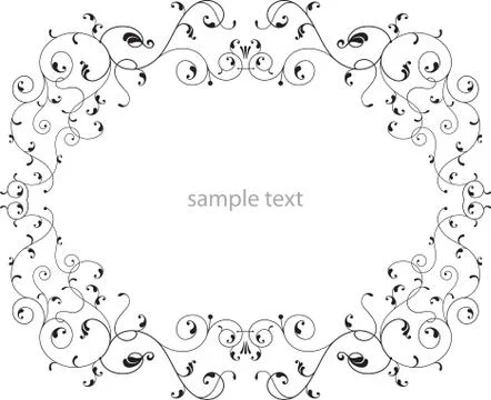 Frame border design Stock Illustration