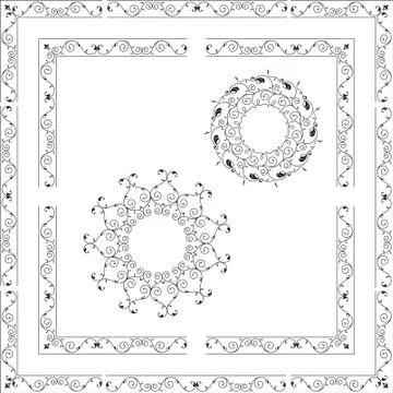 Frame border design Stock Illustration