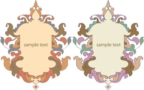 Frame border design Stock Illustration