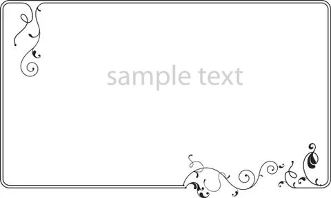 Frame border design Stock Illustration