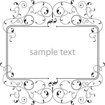 Frame border design Stock Illustration