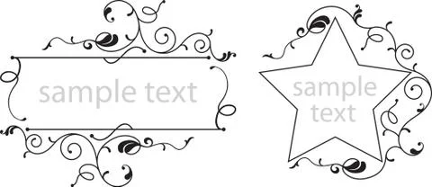 Frame border design Stock Illustration