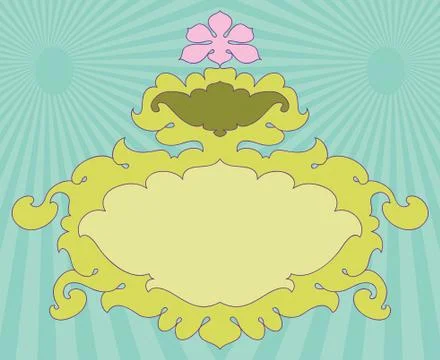 Frame border design Stock Illustration