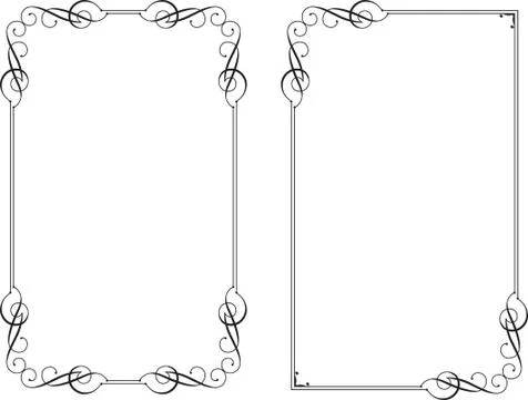 Frame border design Illustrazione stock