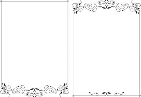 Frame border design Stock Illustration