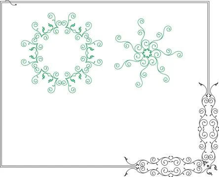 Frame border design Stock Illustration