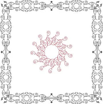 Frame border design Illustrazione stock