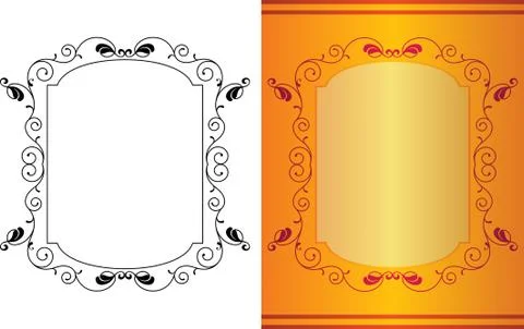 Frame border design Stock Illustration