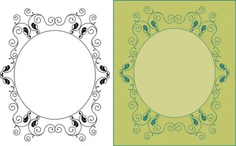 Frame border design Illustrazione stock