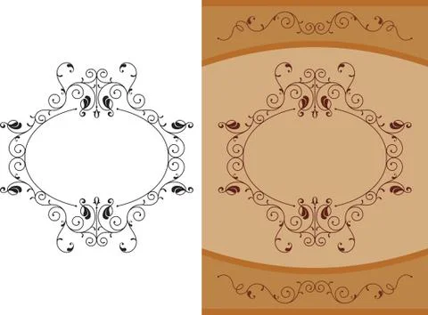 Frame border design Stock Illustration