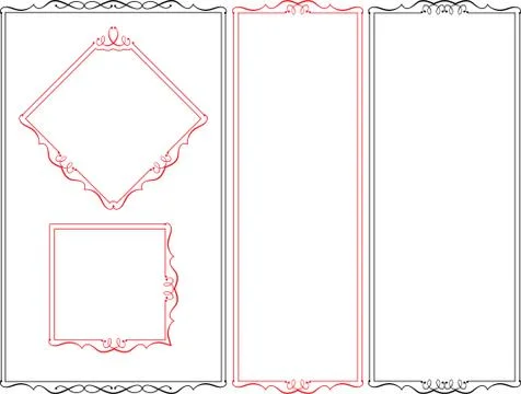 Frame border design Stock Illustration