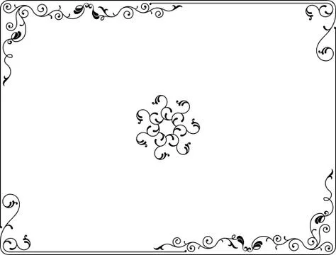Frame border design Stock Illustration
