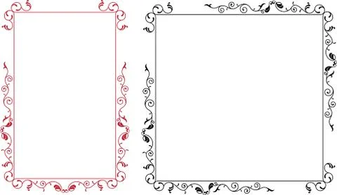 Frame border design Stock Illustration